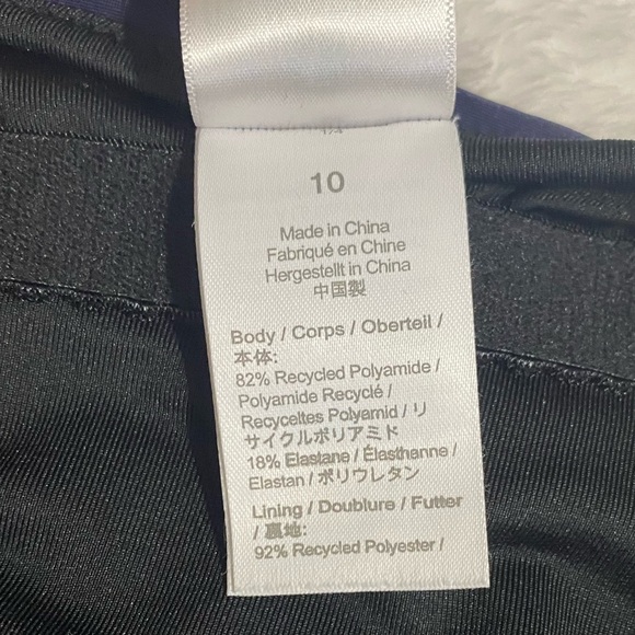 Reimagined by J Crew Size 10 Blue Ruched Built In Bra One Piece Swimsuit. NWOT - Picture 9 of 11